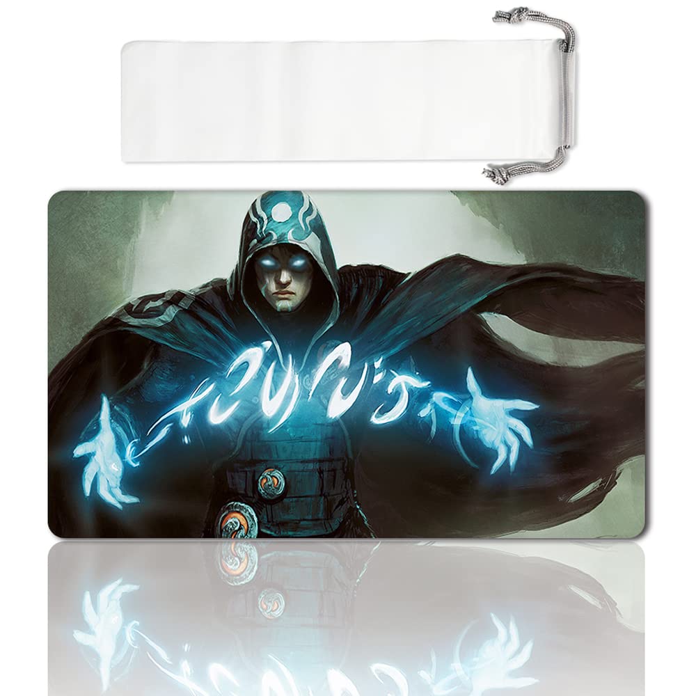 LIUYANZE Board Game MTG Playmat Games Size 60X35 cm CCG Compatible for MTG CCG RPG Trading Card Game (JACE-The-Mind-Sculptor)