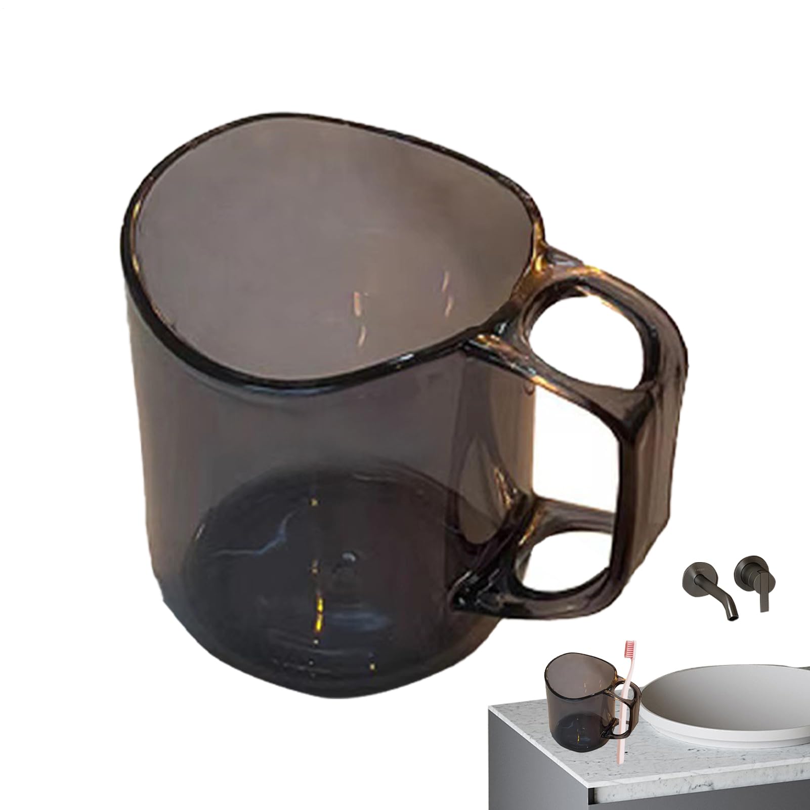 blomus SONO - Portaspazzolino in ceramica, grigio Magnet, soft-touch