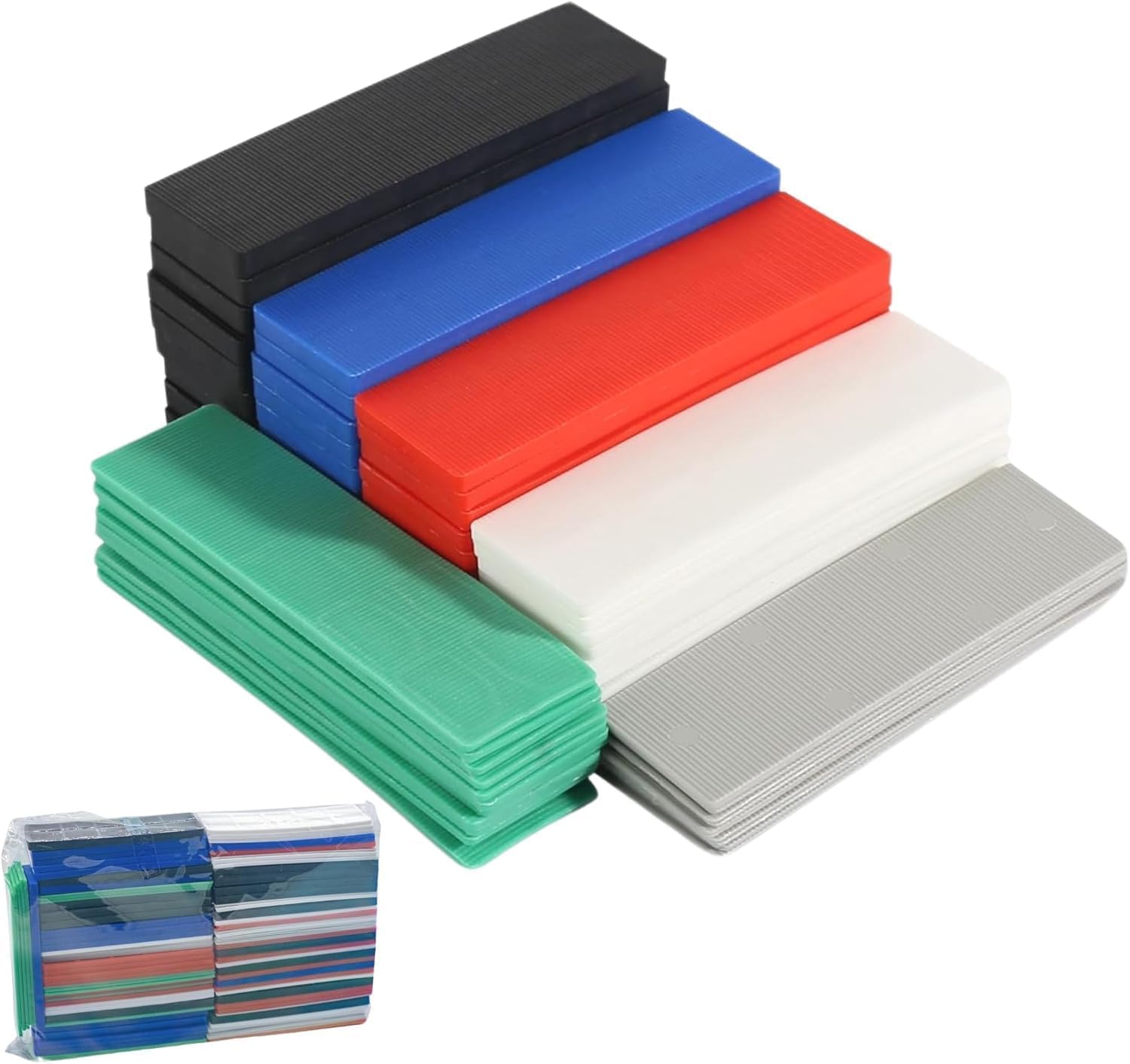 Abstandshalter Kunststoff 102 Stück 28 x 100 mm Unterlegplatten Kunststoff Verglasungsklötze Dauerhaft Unterlegplatten Distanzklötze Abstandhalter Fenster Fensterklötze (1-6 mm)