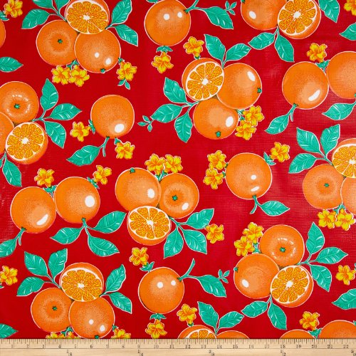 Oil Cloth International Oilcloth Oranges Blue Fabric By The Yard
