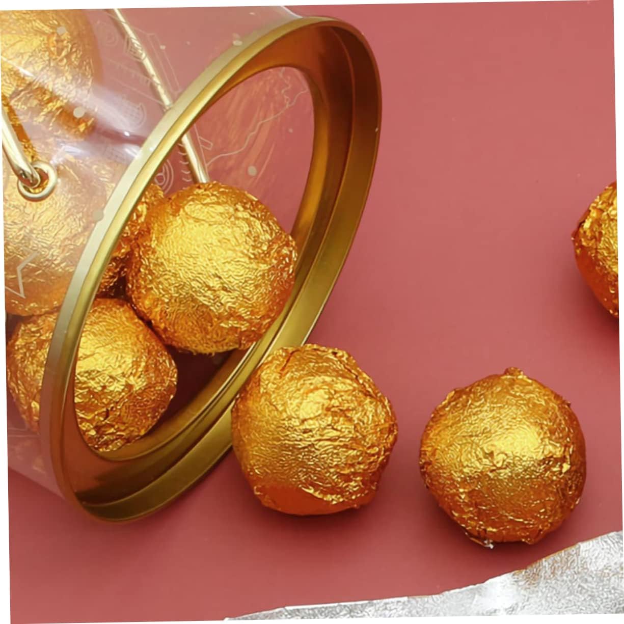 Unomor 1000pcs Reusable Aluminum Foil Candy Wrappers Chocolate Packing Paper for Caramels Homemade Treats and Party Decorations