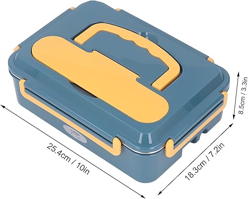 Miniatura 6 de Lonchera eléctrica, calentador de alimentos portátil, calentador de alimentos con cuchara de tenedor y bolsa de transporte para automóvil, camión,