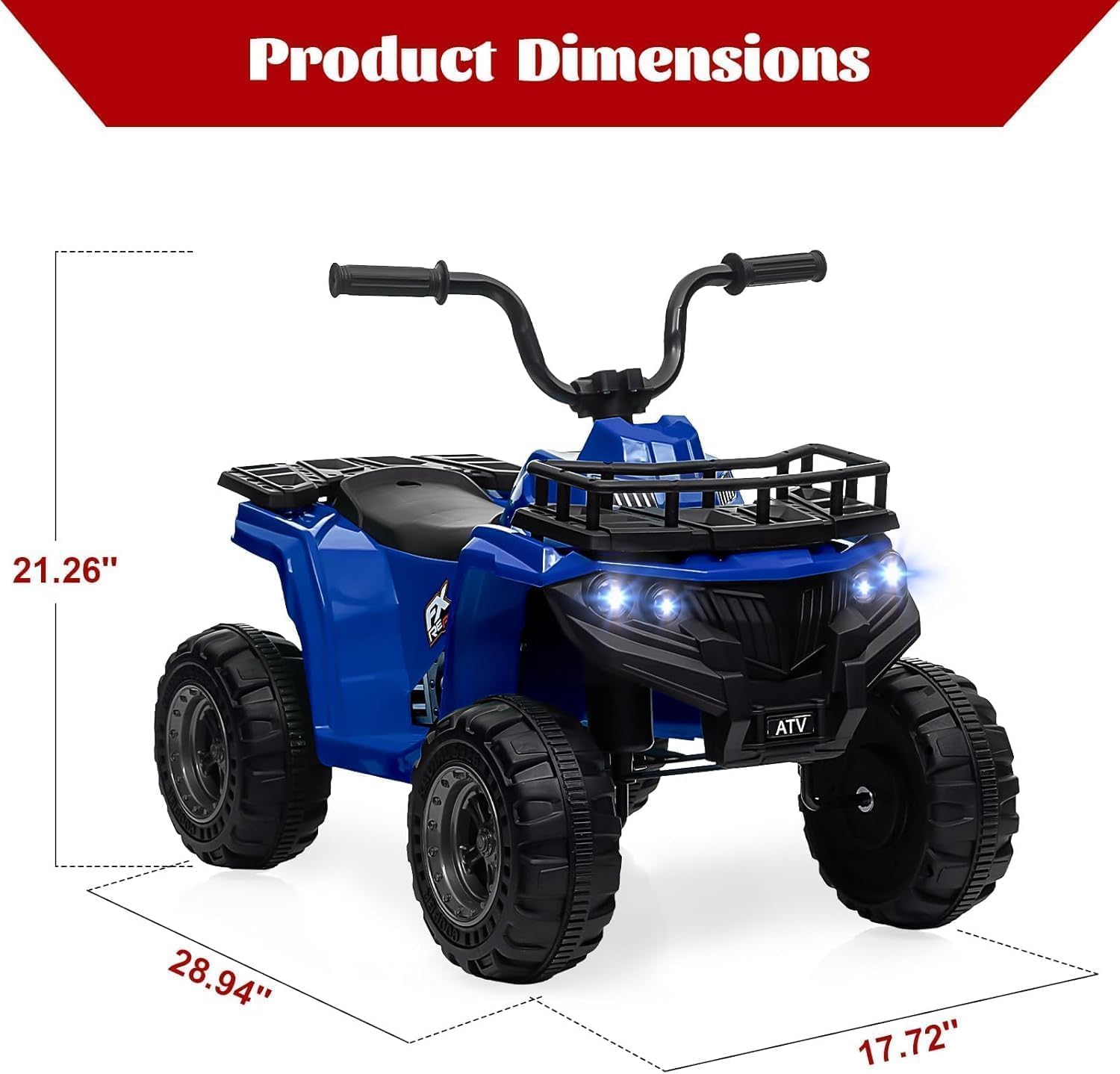 Quad électrique Enfant 12V Double Moteur 3-5 Ans