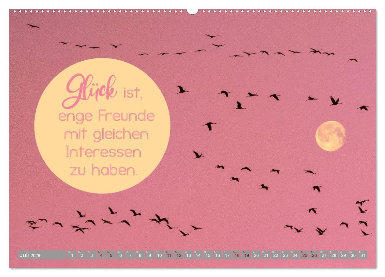 ACHTSAMKEIT - Wege des Glücks (hochwertiger Premium Wandkalender 2026 DIN A2 quer), Kunstdruck in Hochglanz: Ratgeber für ein achtsames Leben (CALVENDO Glaube)