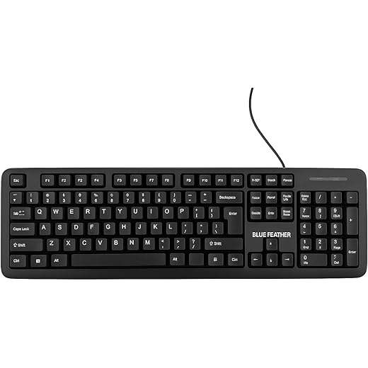 Blue Feather BK300 Wired Keyboard 104 Keys