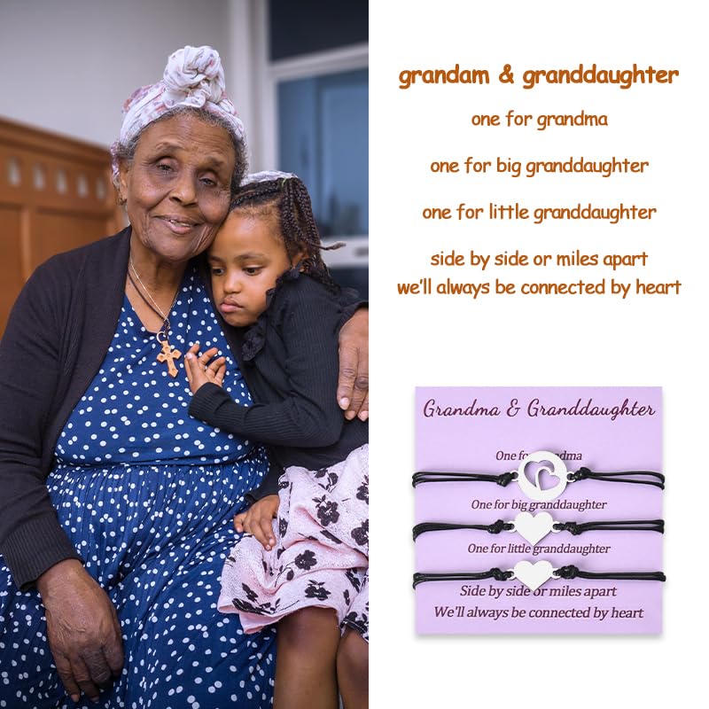 Image of YangQian Mothers Day Gifts for Women Mom Grandma Aunt and Niece Bracelet Gift Matching Bracelets Set for 2 /3 Mother Daughter Bracelet