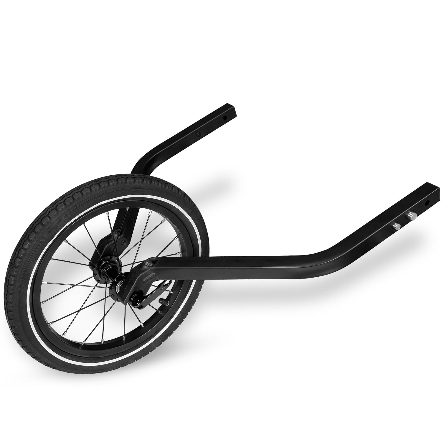 Qeridoo 14" Joggerrad für Zweisitzer 2022 | Zubehör für Fahrradanhänger | Jogger-Umrüstsatz | Laufrad-Set für sportliche Nutzung