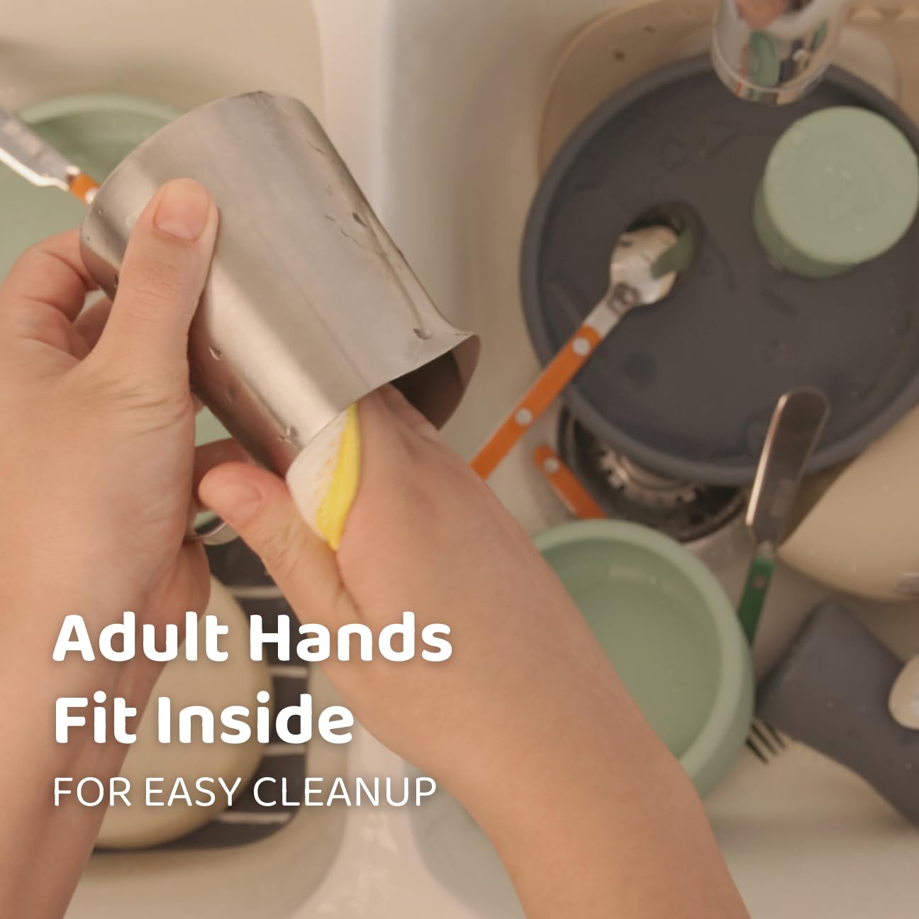 APLAINR Montessori Pitcher for Toddlers & Kids, Mini Stainless Steel Pitcher for Children, Small Milk & Water Jug for Montessori Pouring Practice, Personalize with Stickers, 11 fl oz, 3.8 inch High - Image 7