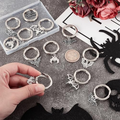 PH PandaHall 12pcs Bat Shoe Charms Gothic Punk Shoe Charms - Image 3
