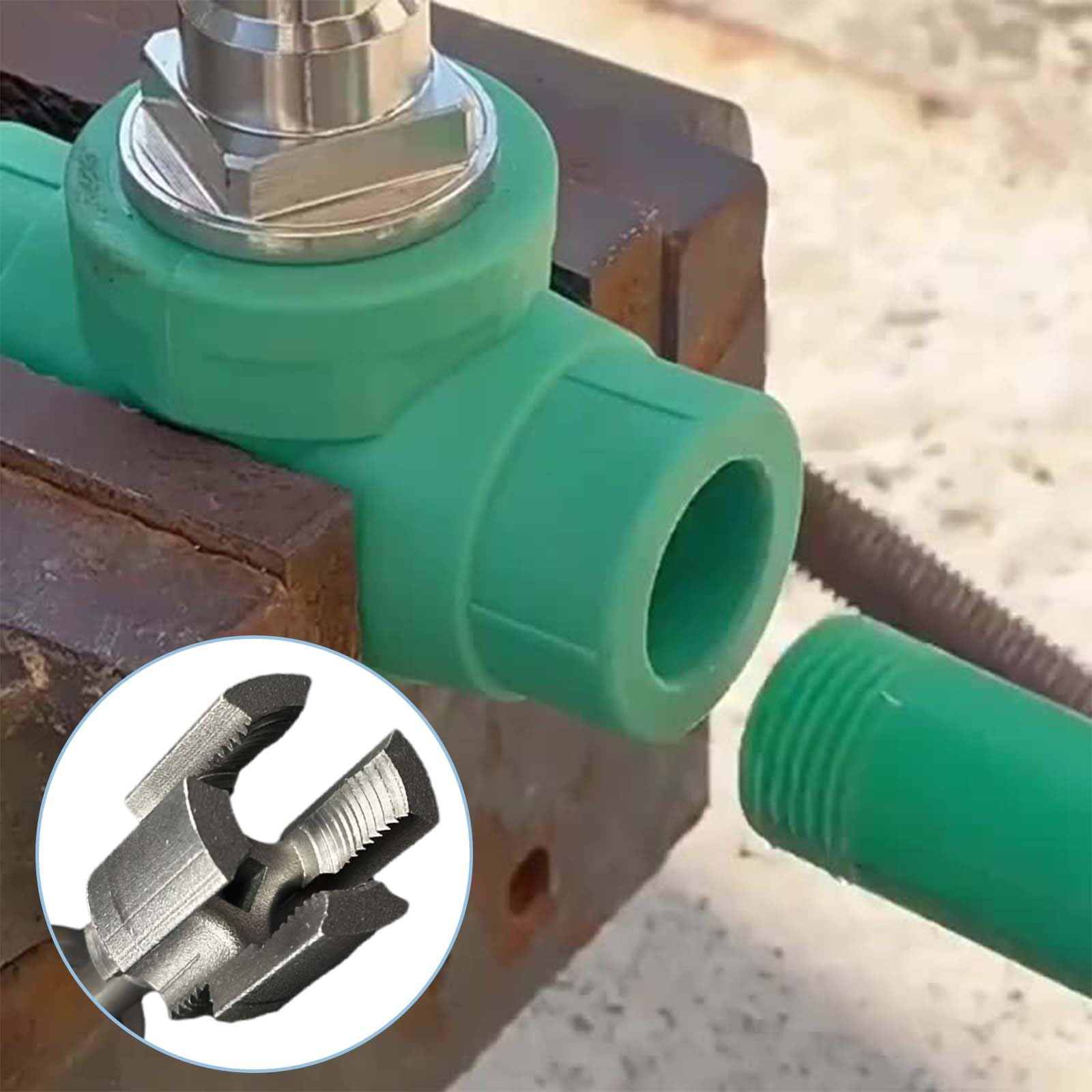 Strumento di filettatura per tubi 1/2 3/4 Tagliatubi filettati in PVC per tubi acqua