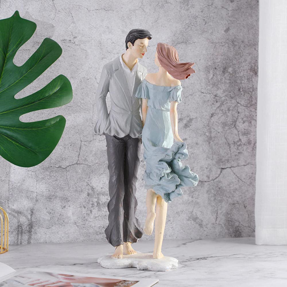 Statuetka Ornament Figurki Z Żywicy Para Kochanków Wnętrze Domu Dekoracje Na Biurko-B
