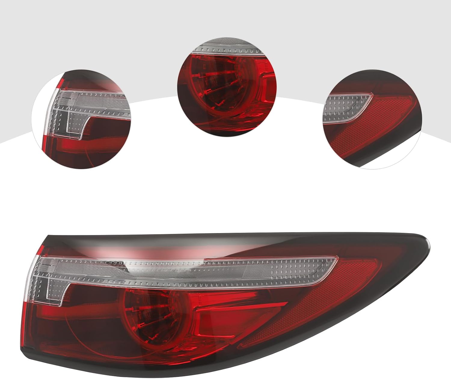 Outer Tail Light Assembly For 2018-2022Mazda 6 Atenza, LED Tail Lamp Light Brake Light, Right Passenger Side Replacement