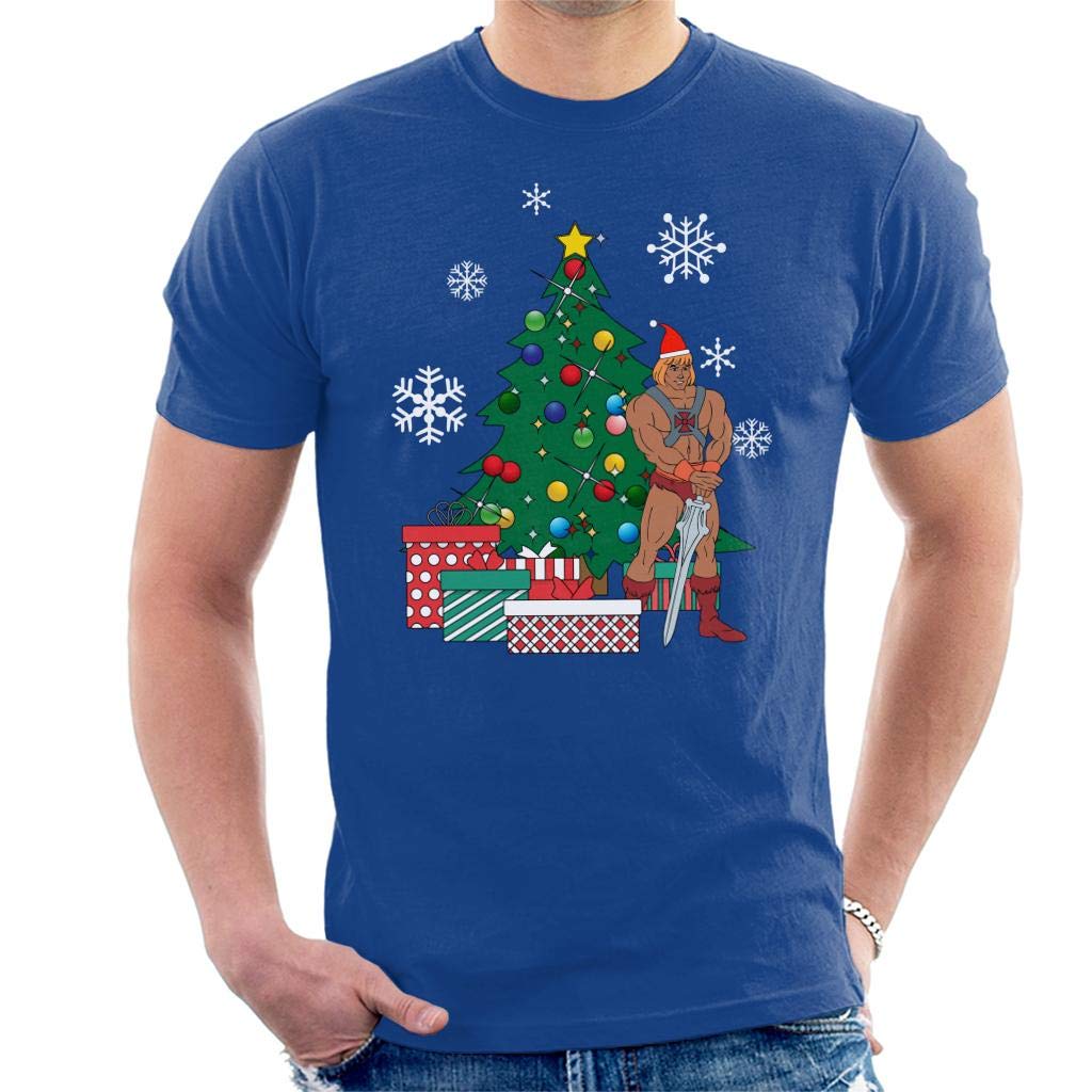 Cloud City 7 Men's Royal Blue He Man Around The Christmas Tree T-Shirt