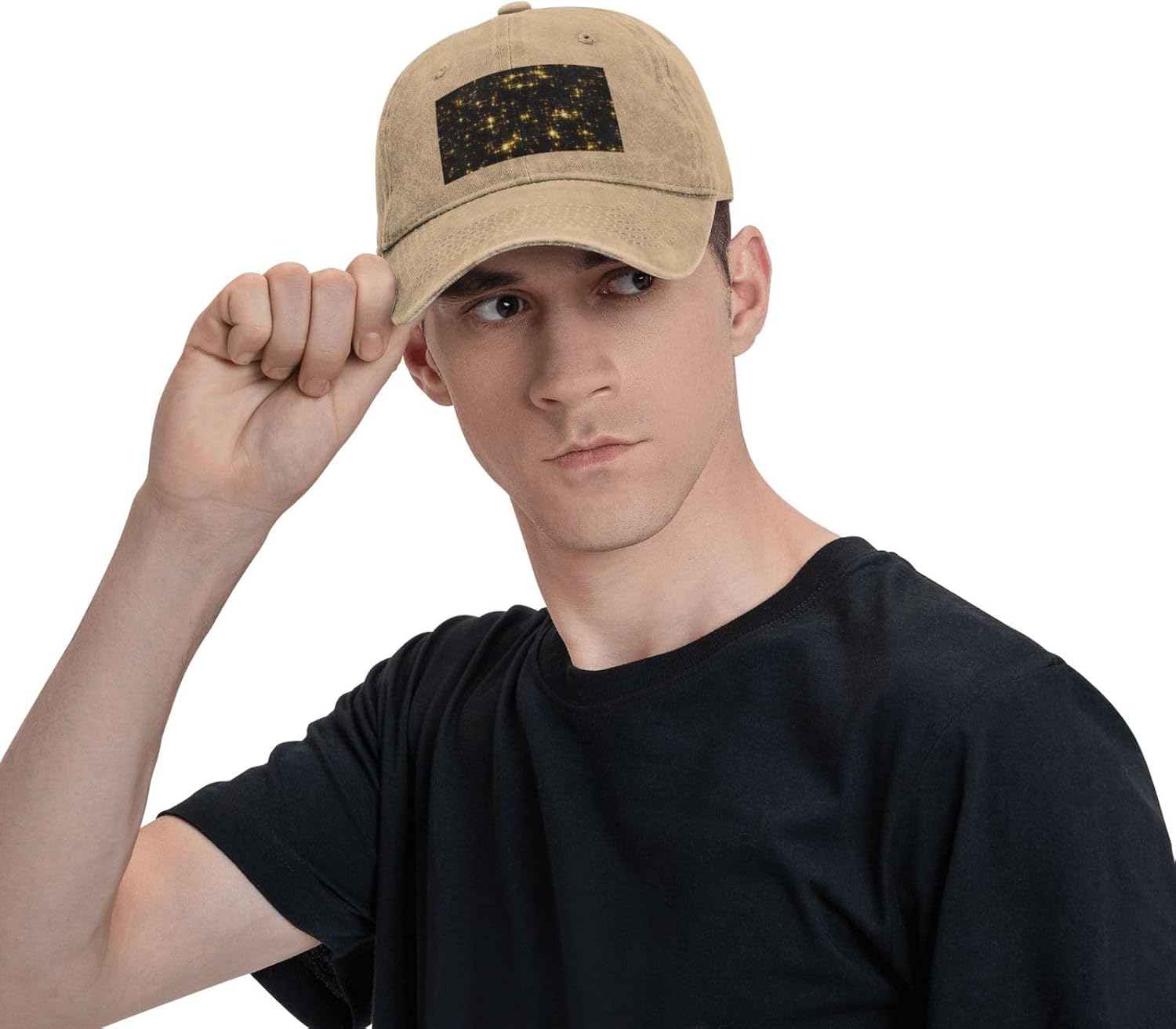 Gold Black Print Cowboy Hat Personalized Baseball Cap Fashion Hat Cap Funny Gifts for Women Men