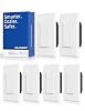 ELEGRP Smart Dimmer Light Switch DPR30, 2.4GHz Wi-Fi Dimmer Switch Compatible with Alexa and Google Assistant, Single Pole/3 Way, Needs Neutral Wire, No Hub Required, UL Listed, Matte White, 10 Pack