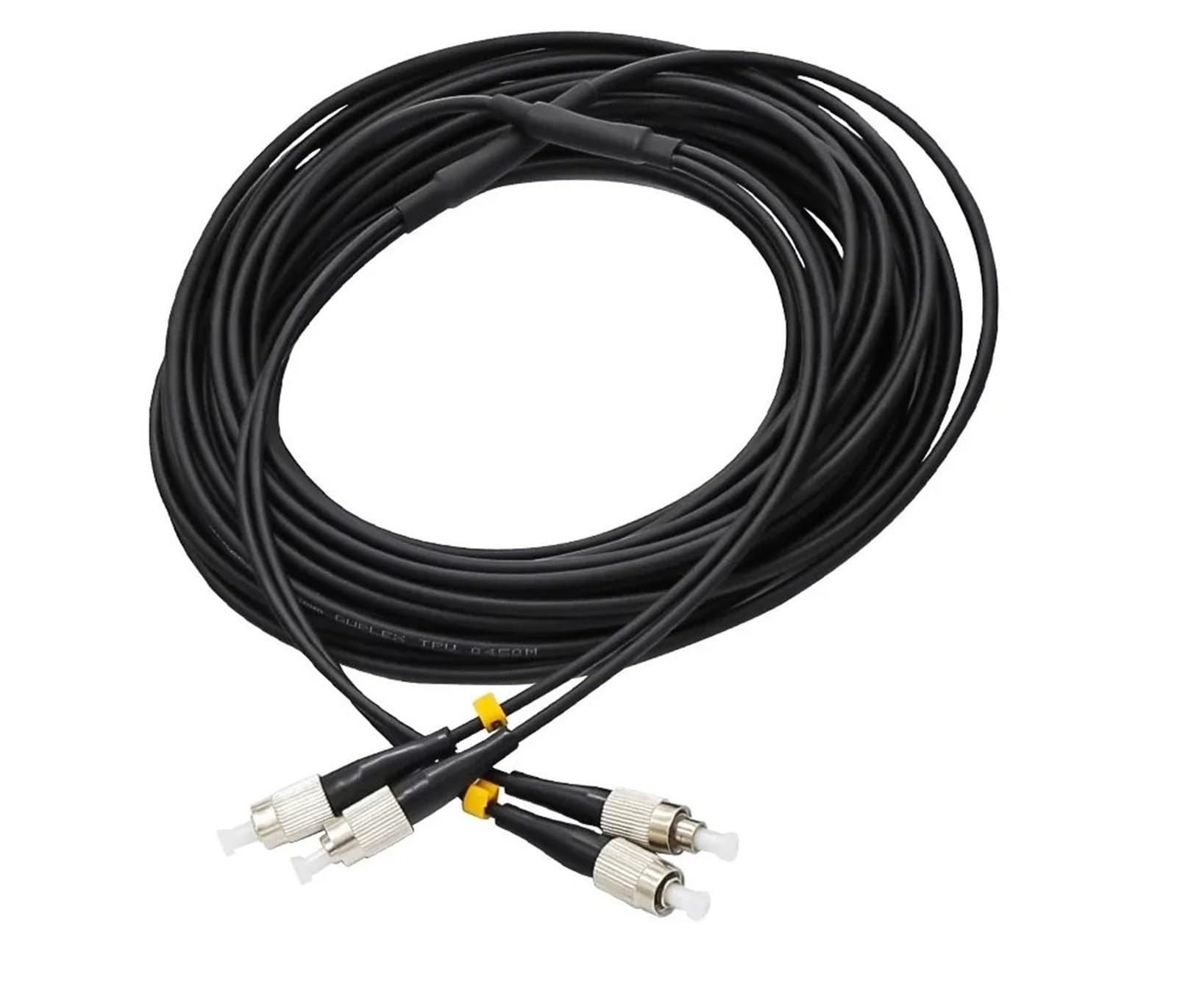 Câble d'extérieur à fibre optique SC-SC/FC/LC monomode 2 conducteurs - Câble de raccordement à saut à queue de cochon blindé - 200 m - 250 m (FC-FC 250 m)