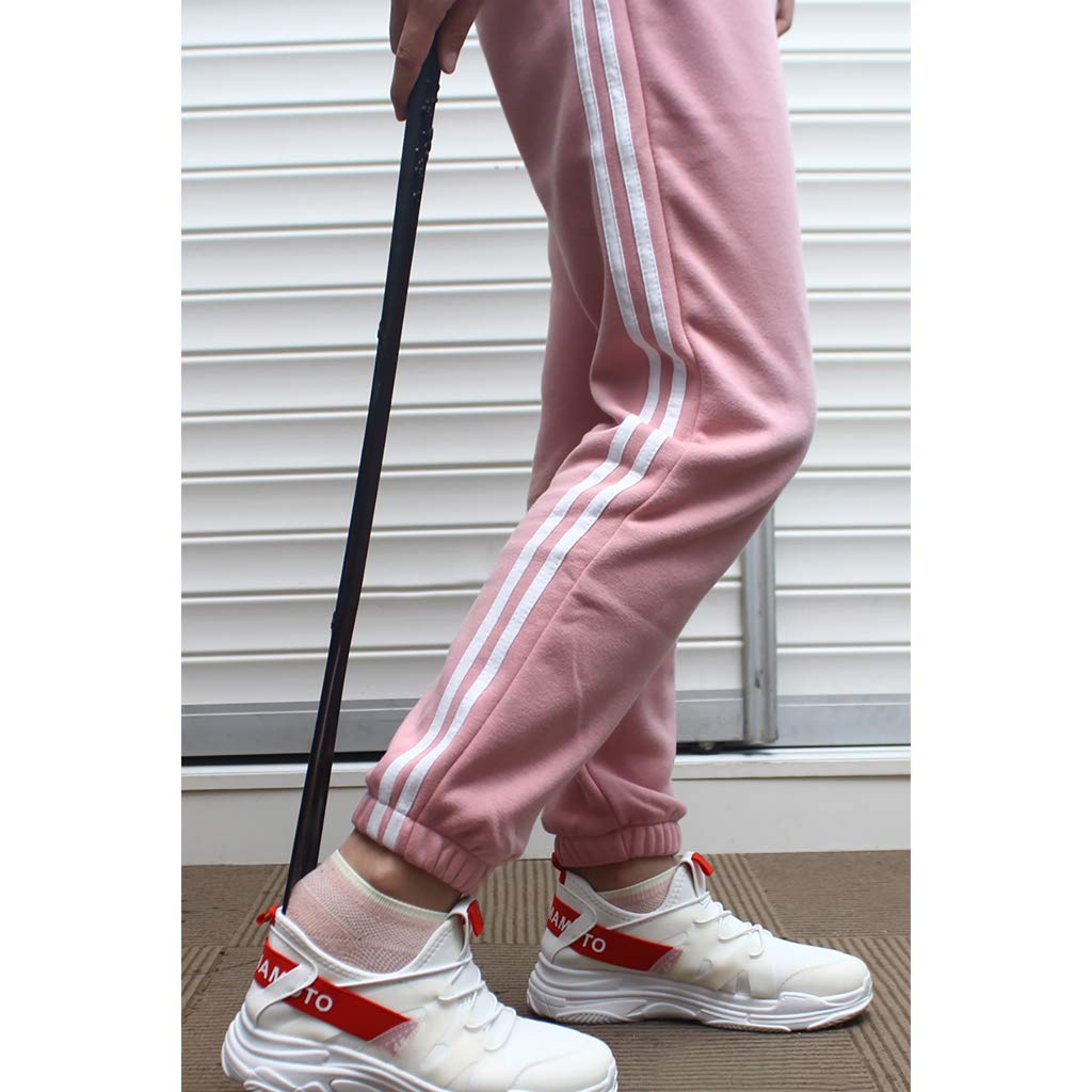 Calzador largo de plástico – 33 cm, herramienta de ajuste de zapatos, bocina portátil para un fácil acceso al calzado