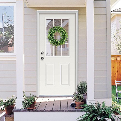 Lvydec 8541836984 Artificial Green Leaves Wreath thumb #1