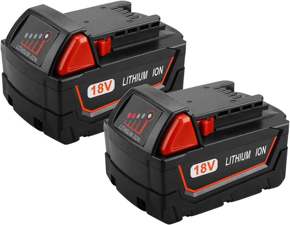 Energup 2Pack 5500mAh XC Battery for Milwaukee Battery 18V Lithium Replacement for M18 Milwaukee 48-11-1840, 48-11-1815, 48-11-1820, 48-11-1850 Lithium-ion Milwaukee 18-Volt Battery