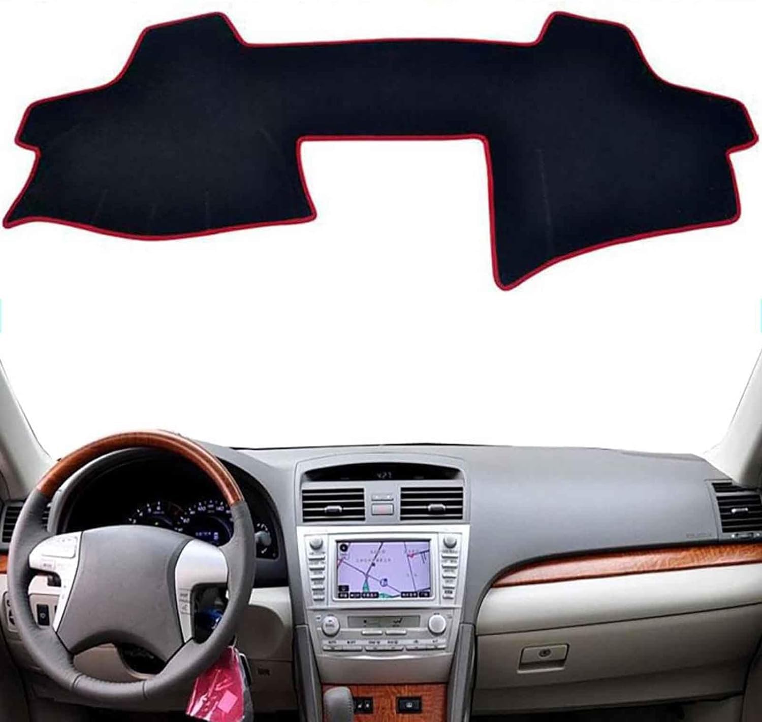 DdaiXQ Car Dashboard Mat For toyota Camry XV40 2007 2008 2009 2010 2011, Anti Slip Anti Glare Dustproof Dashboard Cover Pad Protector Dash Cover Sunshade Dashmat