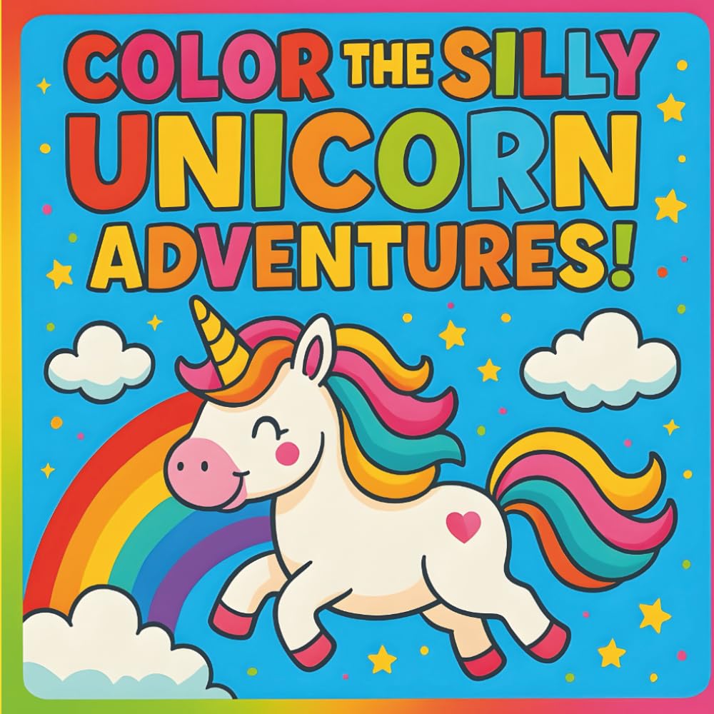 COLOR THE SILLY UNICORN ADVENTURES !: Color, Giggle, and Explore the Magical Unicorn World! For Kids Ages 4-8 - PAPERBACK