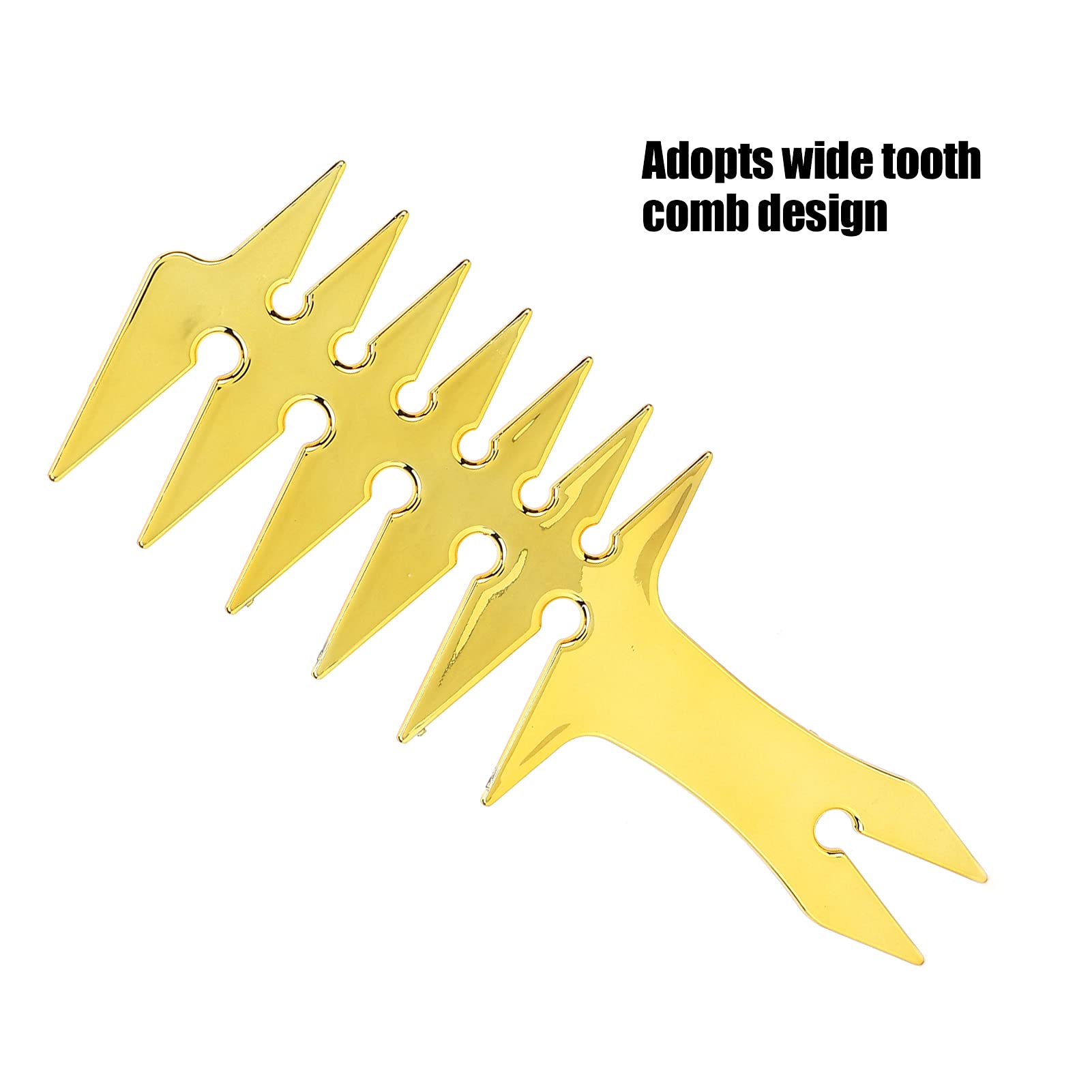 Men's Comb, Double Sided Wide Tooth Comb Stable Durable for Unique Hair Style for Hair Styling(Gold)