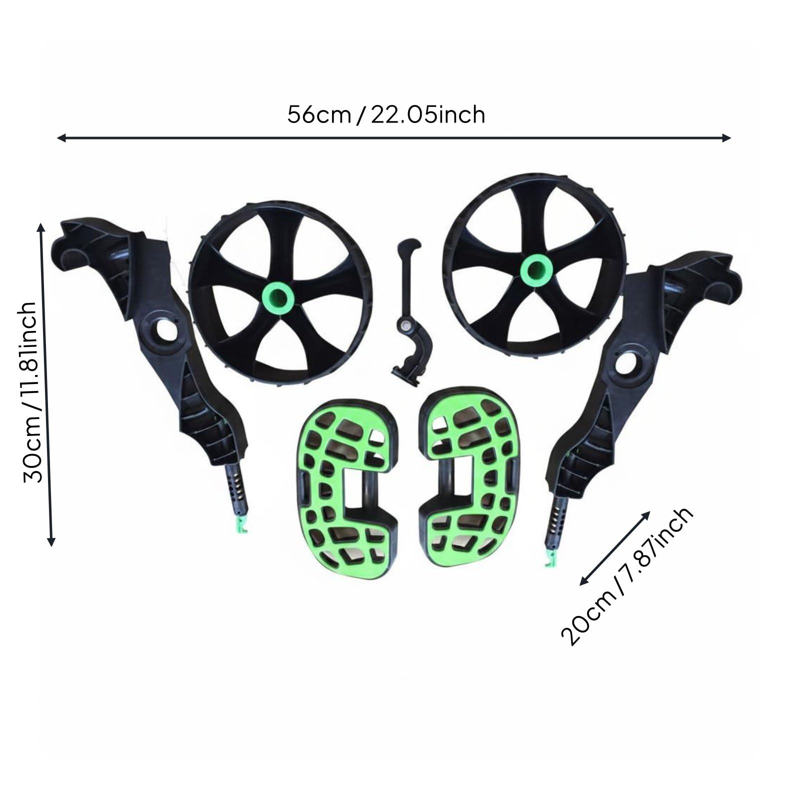 Carrello Kayak Smontabile Carrello Canoa Portatile Attrezzatura Outdoor per Kayaker, Canoisti, Mare