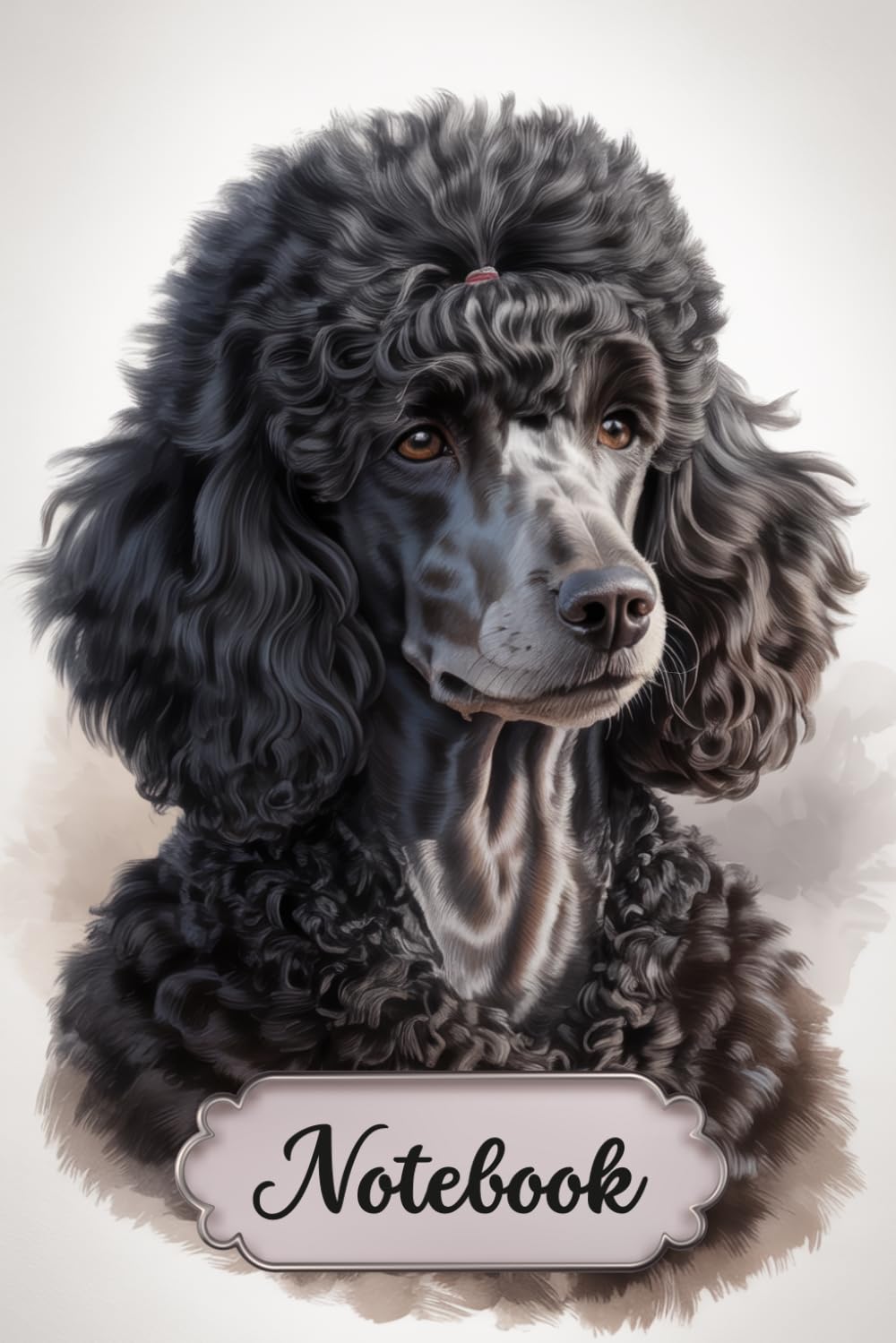 Black Poodle Notebook for Dog Lovers: 6x9 Lined Journal with Poodles Line Art on Every Page, 120 Pages – Gift for Dog Mom & Dog Dad