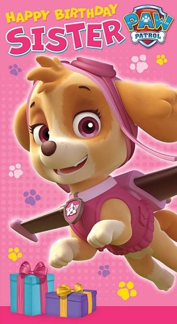 Paw Patrol Sister Birthday Card - Skye
