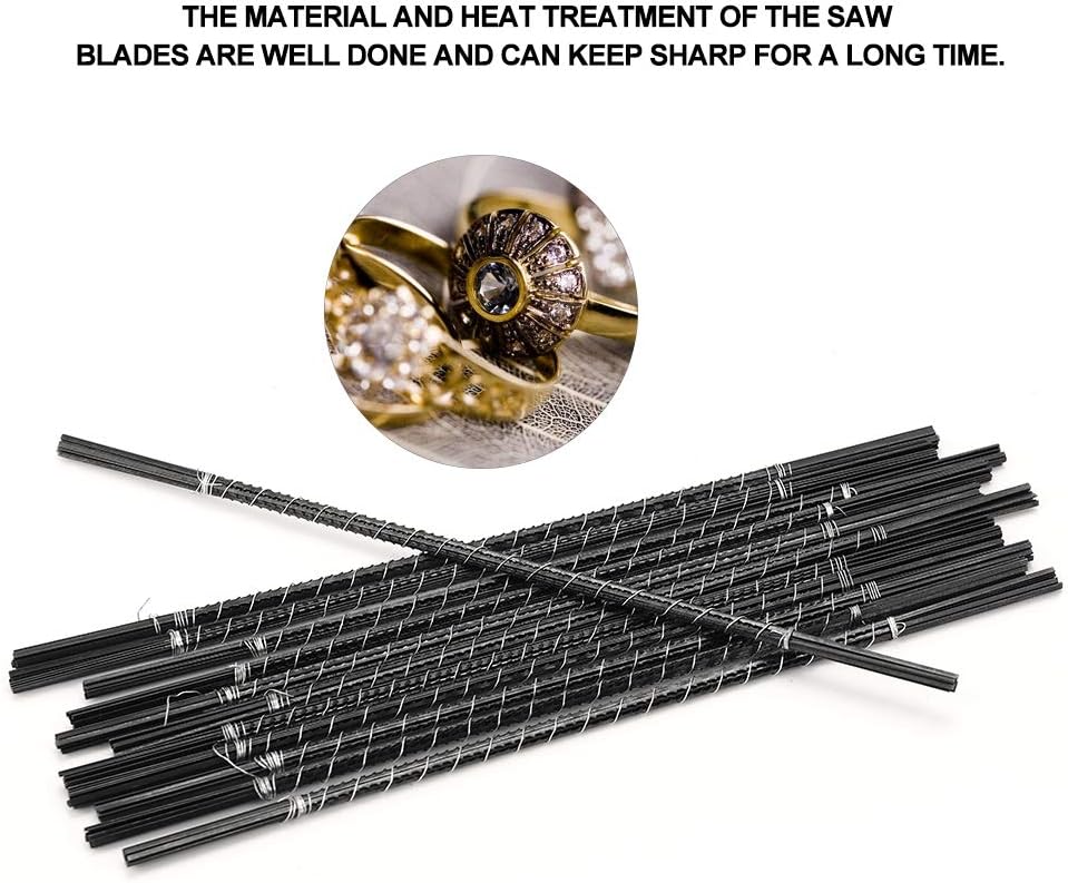 High Carbon Steel Saw Blades Durable Precision Cutting Tools for Jewelry Making and Metalworking High Hardness Thin and Flexible 144 Pieces