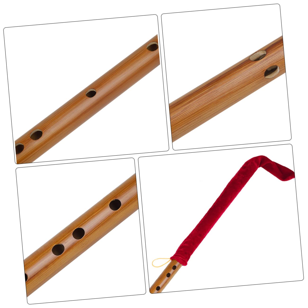 Flûte Piccolo Traditionnelle en Bois pour Débutants Finition Polie Miroir et Ouverture Fine, Livrée Paquet de Rangement en Tissu pour Musique à Vent