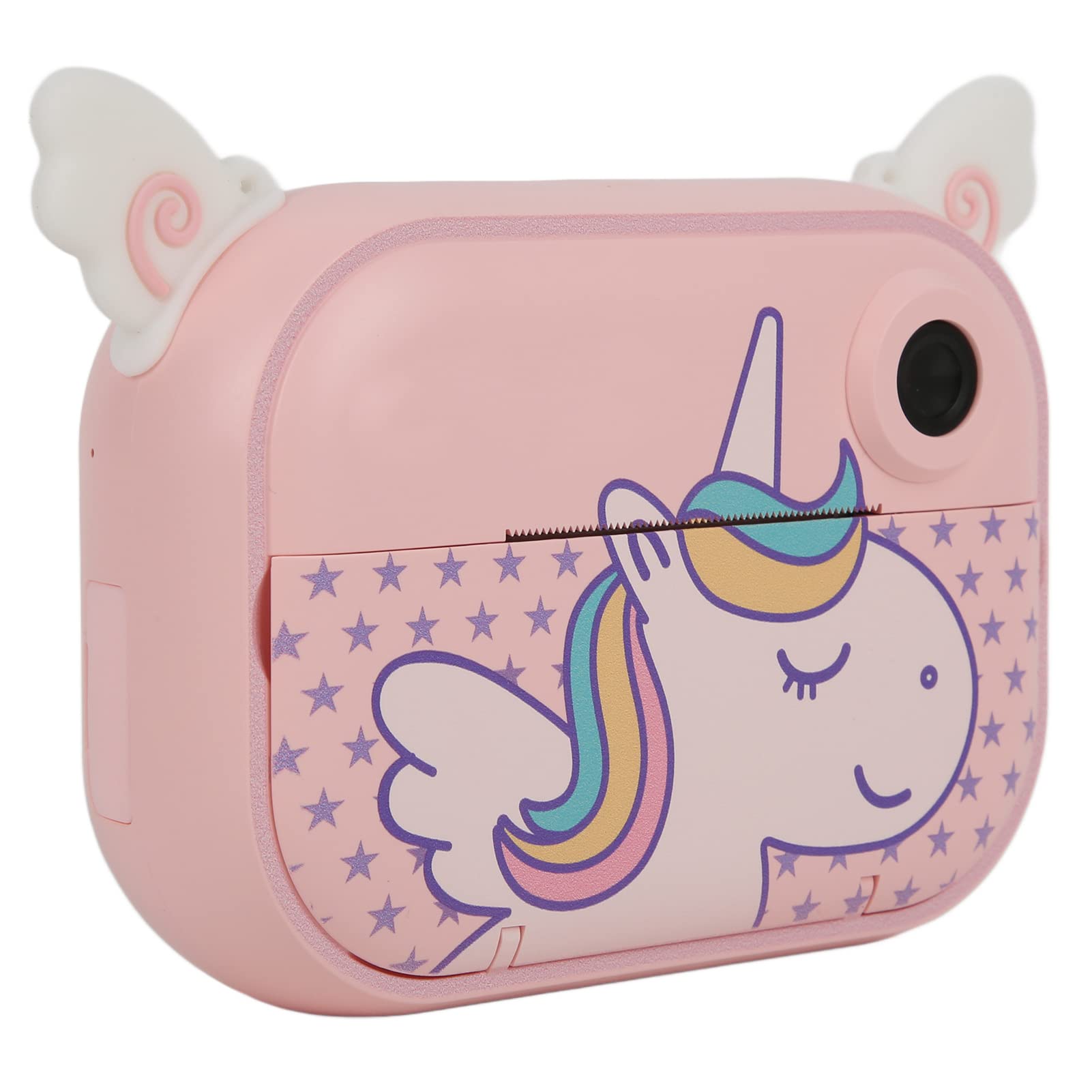 Children Camera Toys, Feel Comfortable ABS Material 3 Seconds Timing Shooting Children Instant Printing Camera Cute Shape for Recording Good Moments for Gift