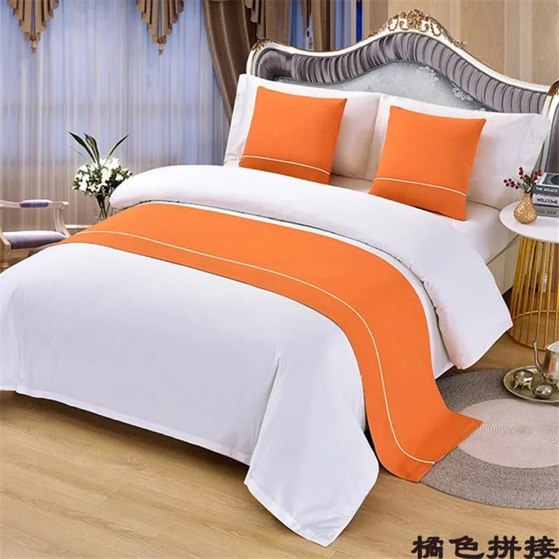 Pure Color Bed Runner Simplicity Modern Bed Spread Patchwork Bed Flag Home Hotel Decoration Bed Towel Cover(01,50x180cm Bed Runner)