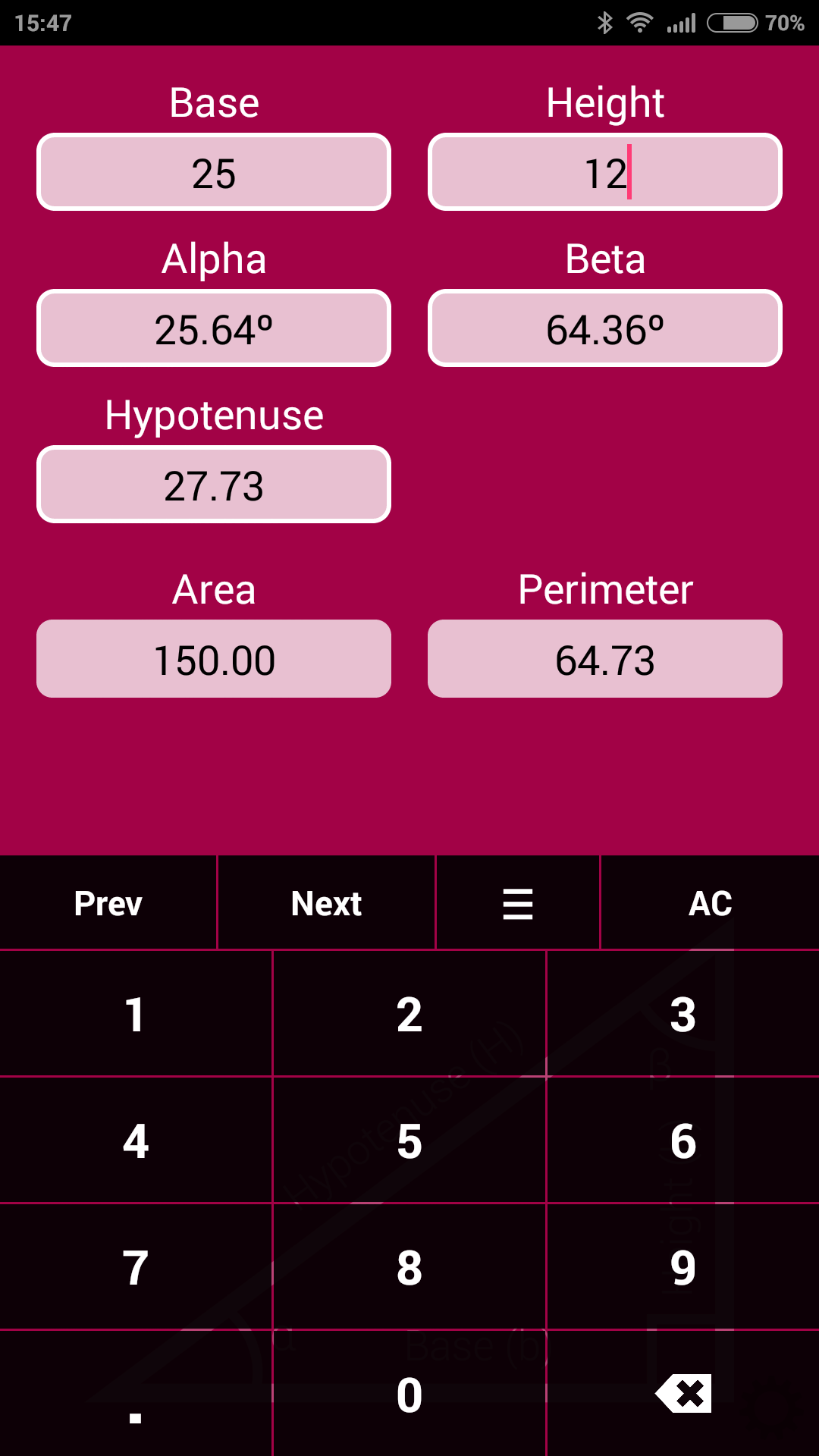 Trigonometry Help — Triangle Calculator App on the Amazon Appstore
