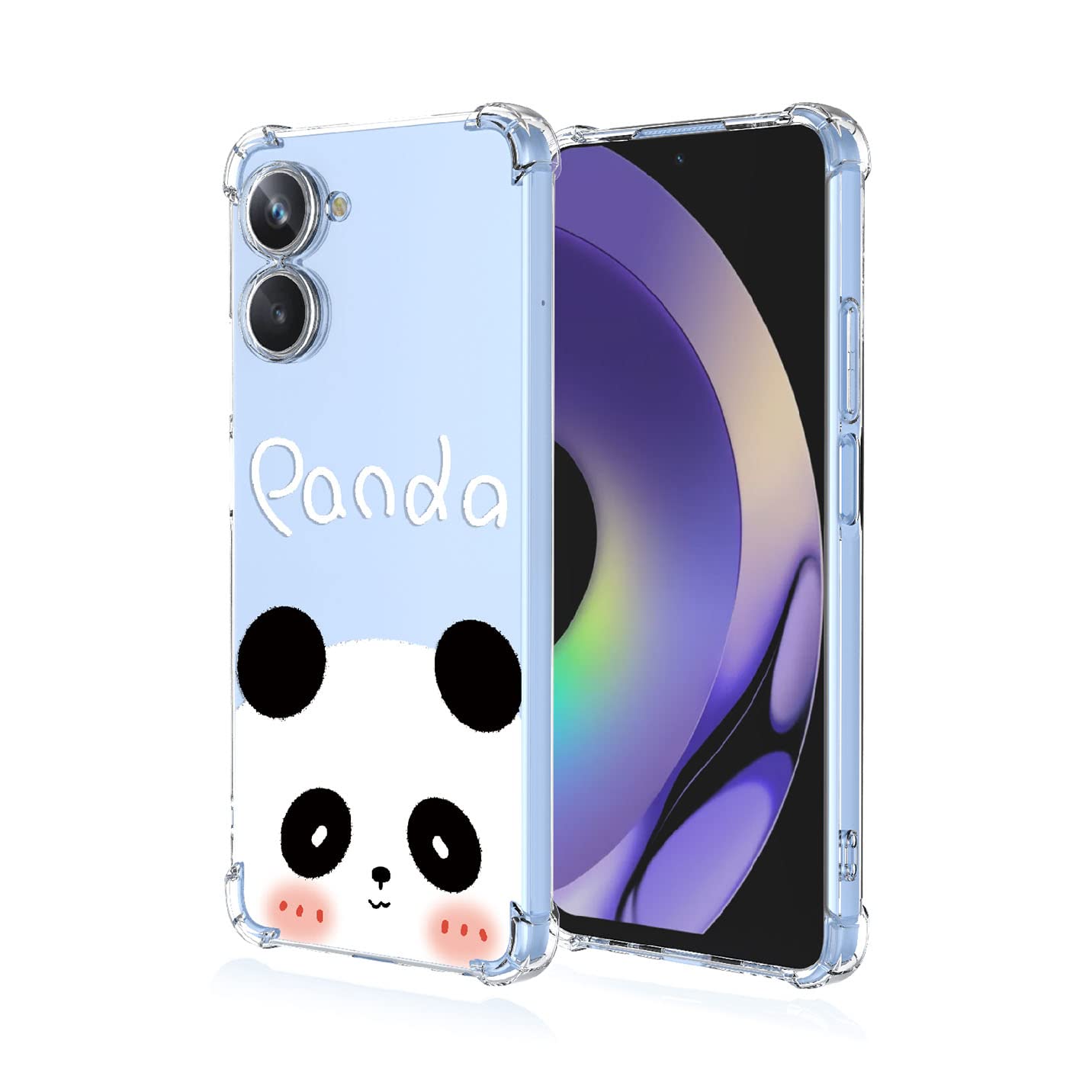 SEAHAI Cover per Realme 10 4G, [Design dell'airbag] Robusto Custodia Sottile Protettiva, Silicone Morbido + TPU Bumper Case Antiurto Anti-Caduta Cover - Viola Scuro