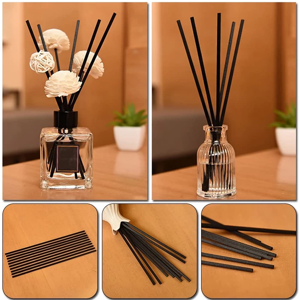 60 Bastoncini Per Diffusore In Fibra Di Rattan - 30 Bianchi + 30 Neri, 200x3 Mm, Per Oli Essenziali, Casa E Spa