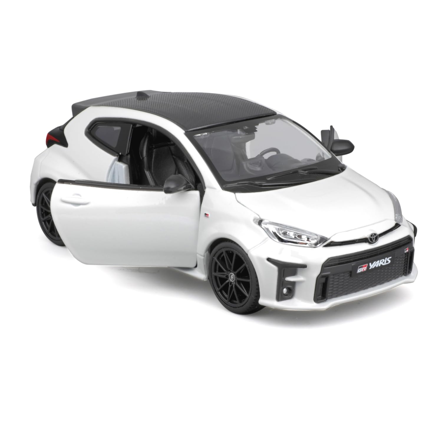 Maisto - Toyota Yaris GR 2021 - realistyczny model samochodu sportowego w skali 1:24, szczegółowa replika w losowych kolorach, oficjalna licencja Toyota, zalecany wiek: 3+ lat