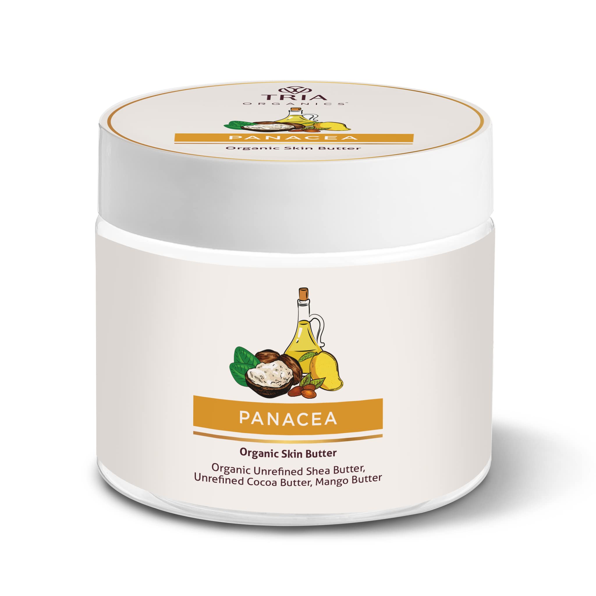 Panacea Organic Skin Butter - Organic Unrefined Shea Butter, Unrefined Cocoa Butter and Mango Butter