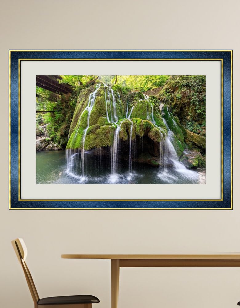 JVERF - JZZH26878 Romania Waterfalls Bigar Waterfall Crag Moss| Self-Adhesive Painting | Frameless