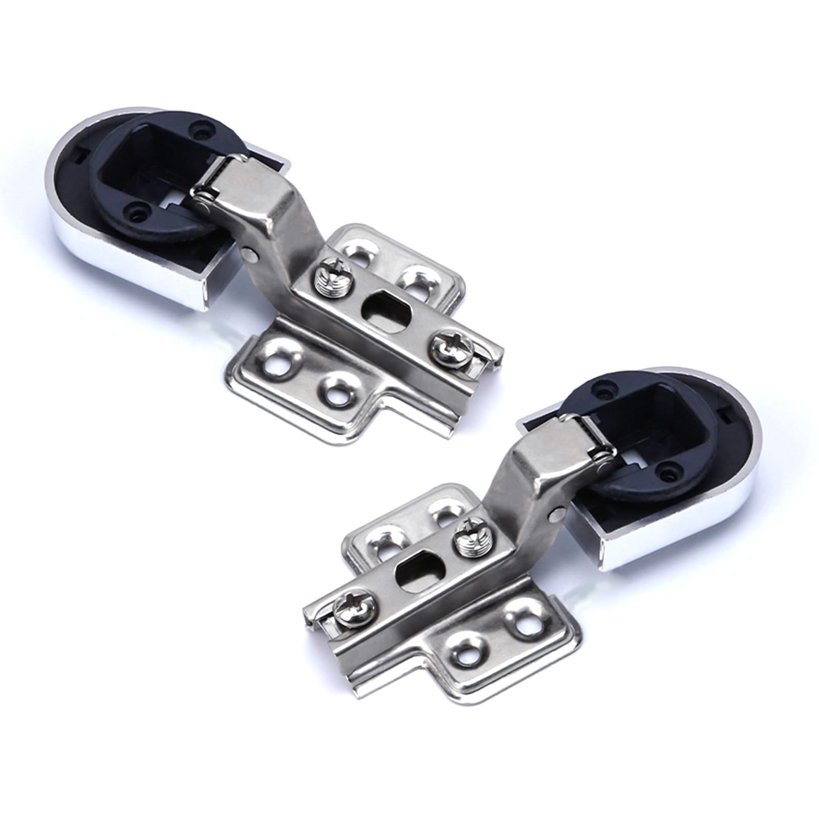 2Pcs Quiet Kitchen Cupboard Glass Door Hinge Clip Wine Cabinet Doors Damping Hinge Furniture Hardware Enduring Hydraulic Glass Door Hinges