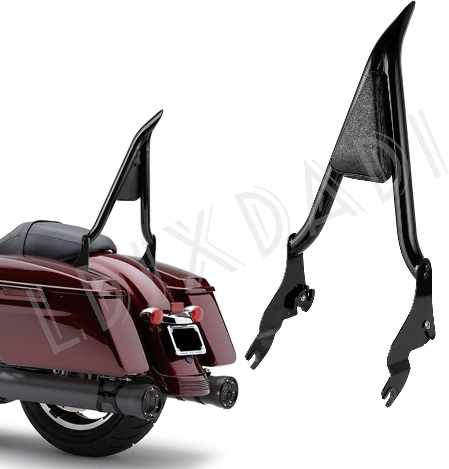 LDJXDADI Detachable Backrest Sissy Bar 22" Split Motorcycle