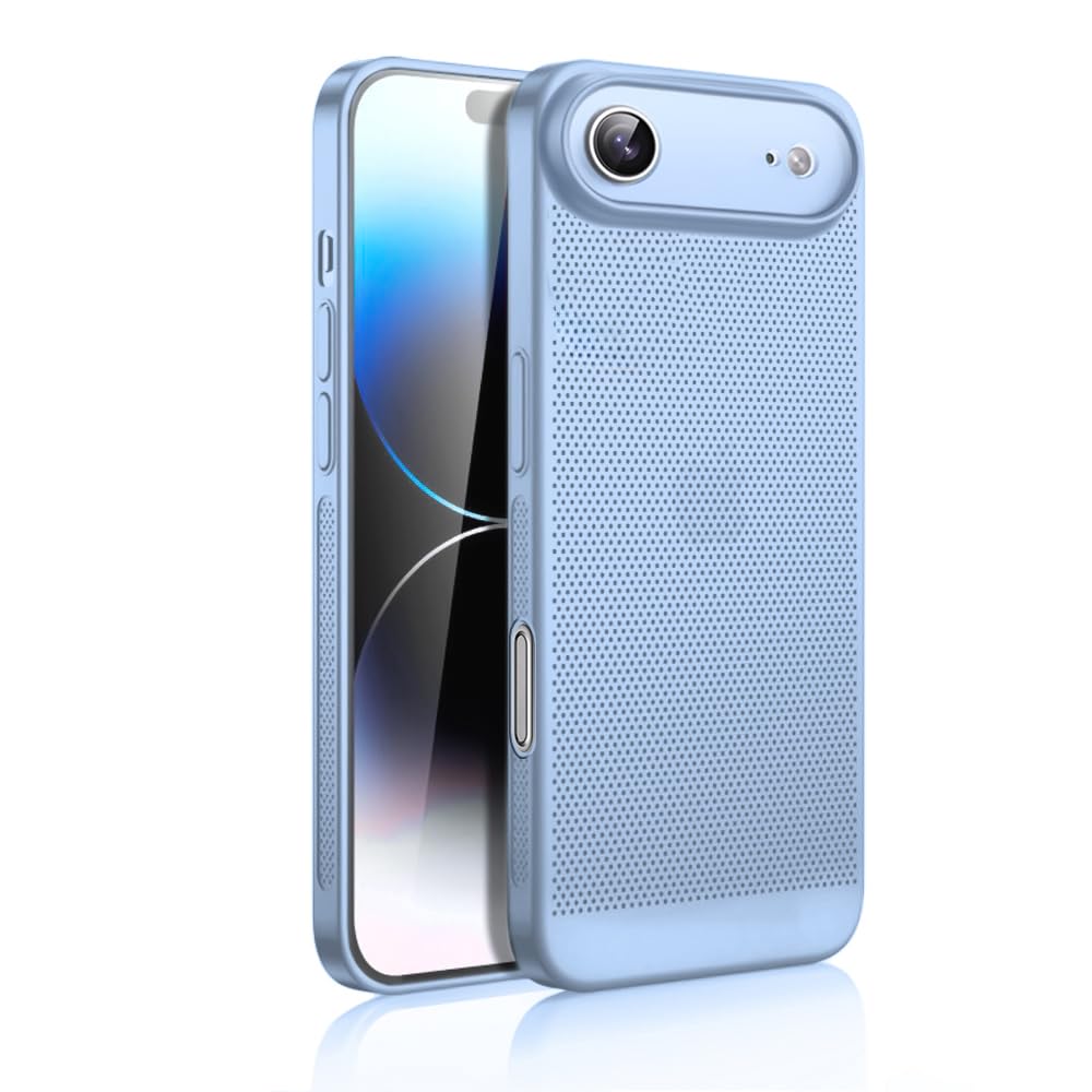 Dl3 Mobilak Case For iPhone 17 Air Heat Dissipation Case with Built-in Camera Lens Protector Slim Fit Breathable Cooling Anti-Fingerprint Hard PC Back Shockproof Cover