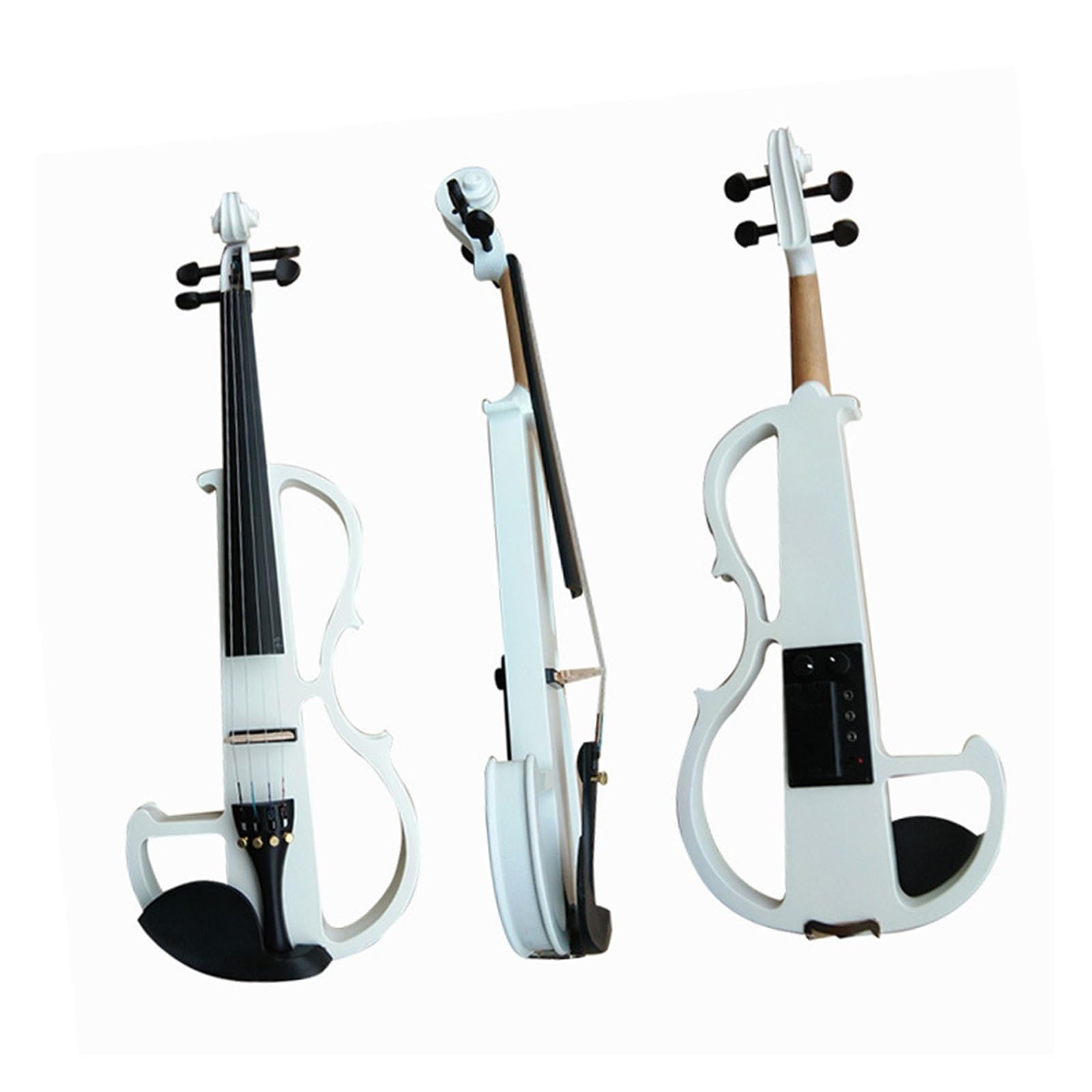 Violino Elettronico Bianco 4/4 Per Adulti Strumento A Corde Per Principianti Violino