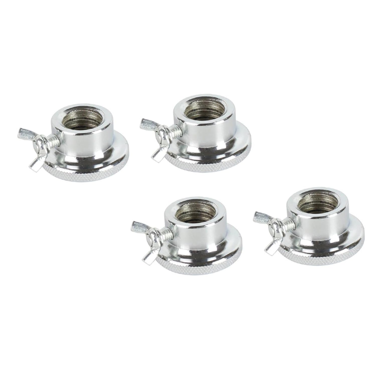 4 Pcs Anti-Slip Barbell Collar Screw Clamps 2.5cm Double Lock Security Nut for Weightlifting Sturdy Buckle Set for Dumbbell and Barbell