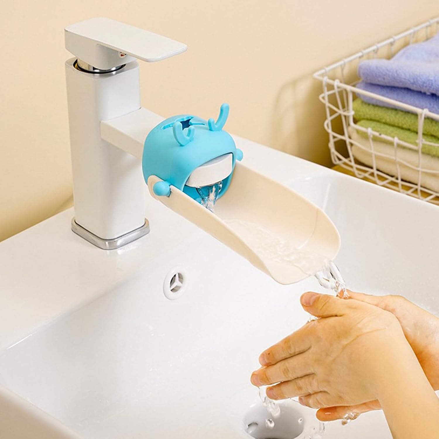 PandaEar 3 Pack Faucet Extender for Toddlers, Sink Extenders, Baby Hand Washing Water Spout Extender for Bathroom, Sink, Kitchen (Pink/Blue/Green)