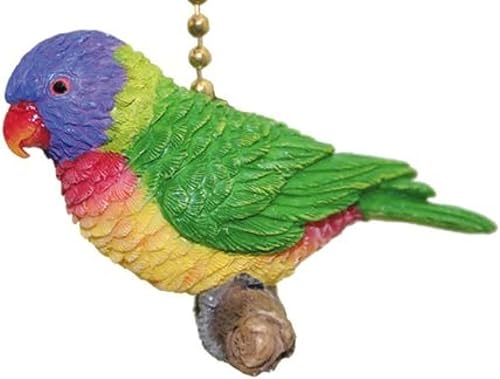 Clementine Designs Tropic Rainbow Lory Lorikeet Parrot - Ventilador de techo