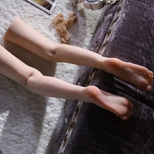 Miniatura 6 de ZHY 1 par de maniquí femenino de silicona Lifesize exhibición de pie largo joyería sandalia zapato calcetín exhibición arte boceto con uñas rojas