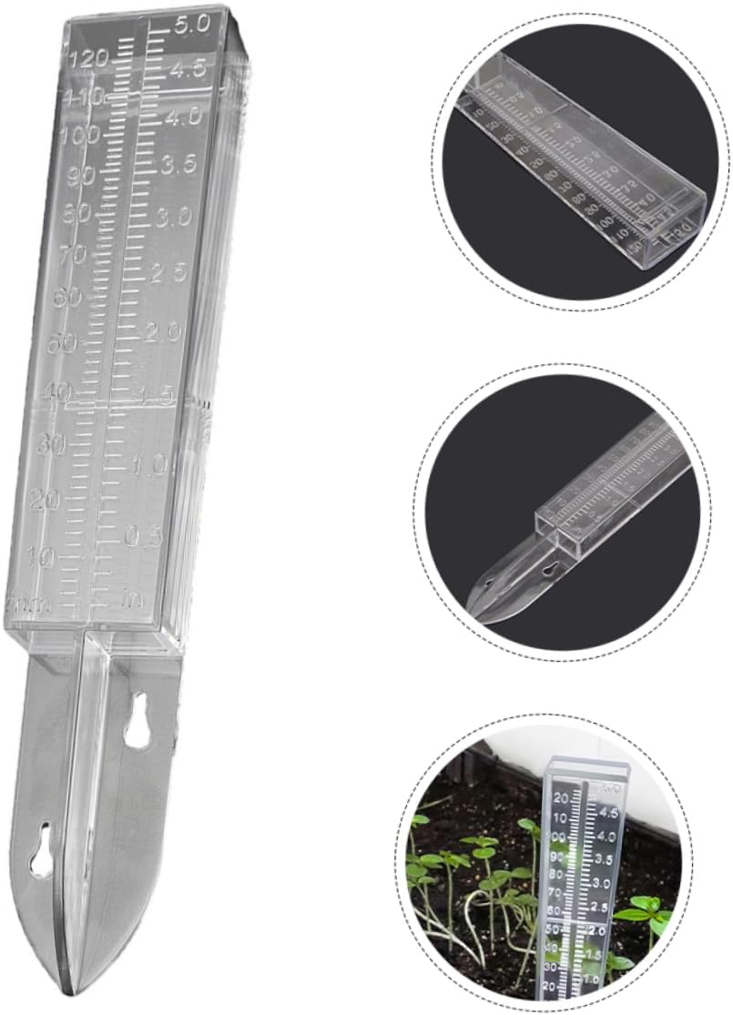 6pcs Accurate Rain Gauge Outdoor Garden Tool Precision Rain Gauge for Garden Decor