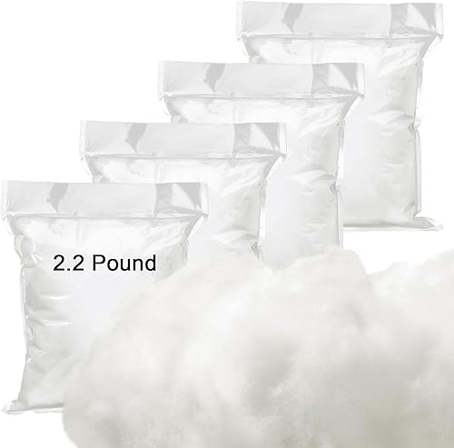Miniatura 7 de Woanger 8 Pack Polyester Fiber Filling Total 2000g70.5oz Stuffing Pillow Stuffed Animals Couch Pillows High Resilience Fill Fiber for Cushion Dolls