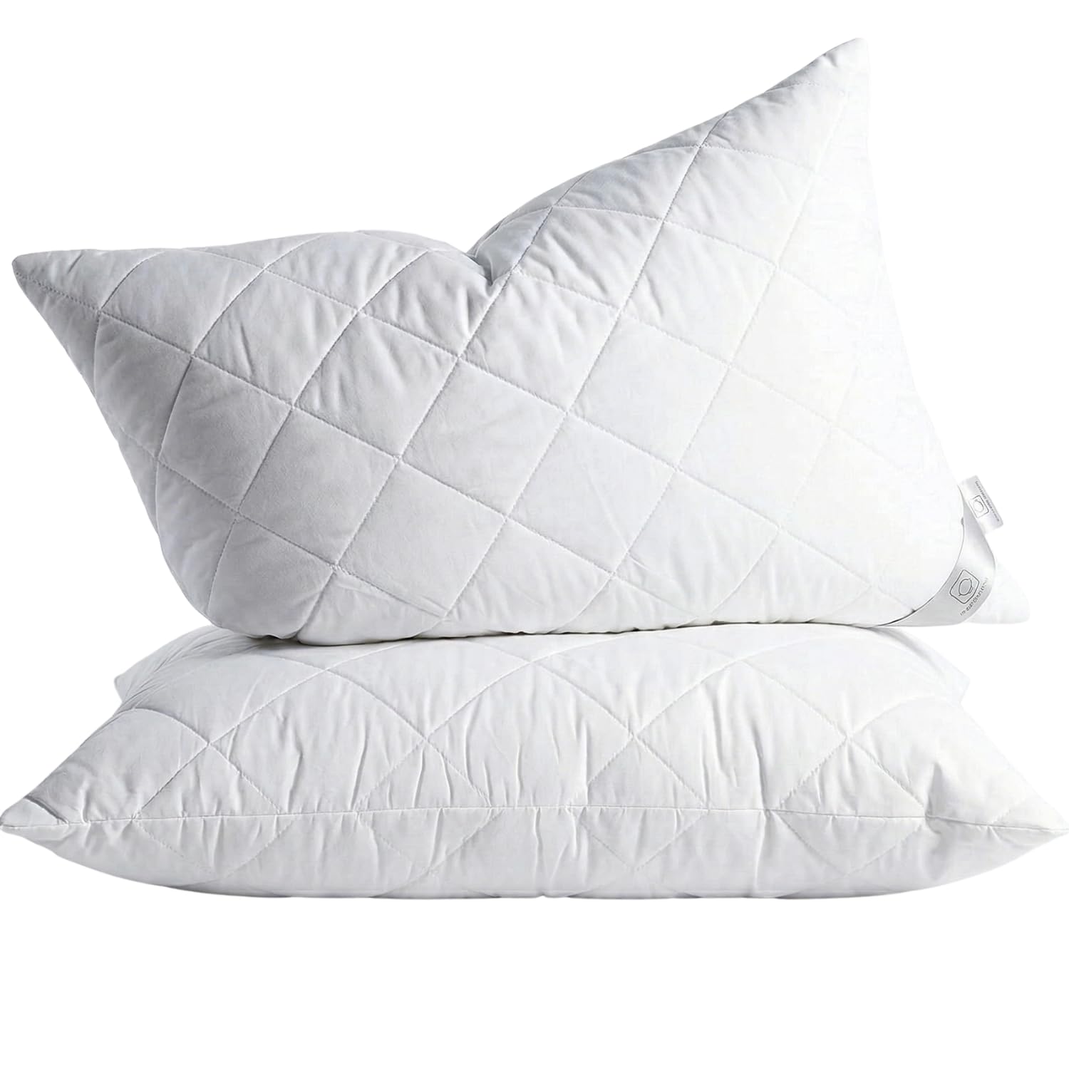Bedding Home White Medium Firm Quilted Pillows 2 Pack, Hollow Fiber Orthopedic Pillow, Anti Allergy Hotel Pillow, Shoulder Support Neck Pillows 2 Pack Hotel Quality